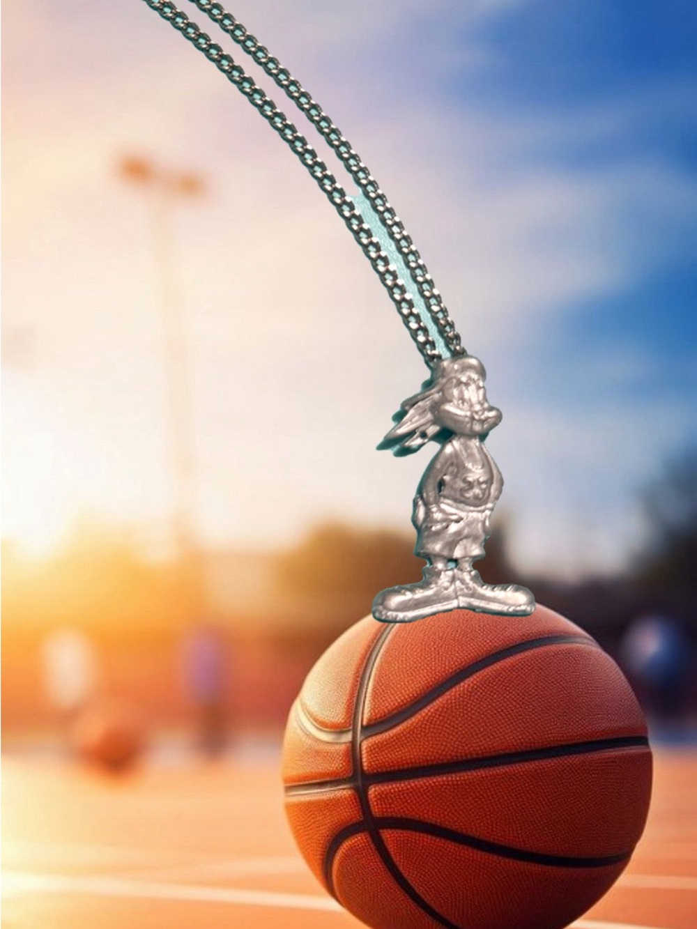Bugs Bunny Space Jam Inspired Pendant Necklace